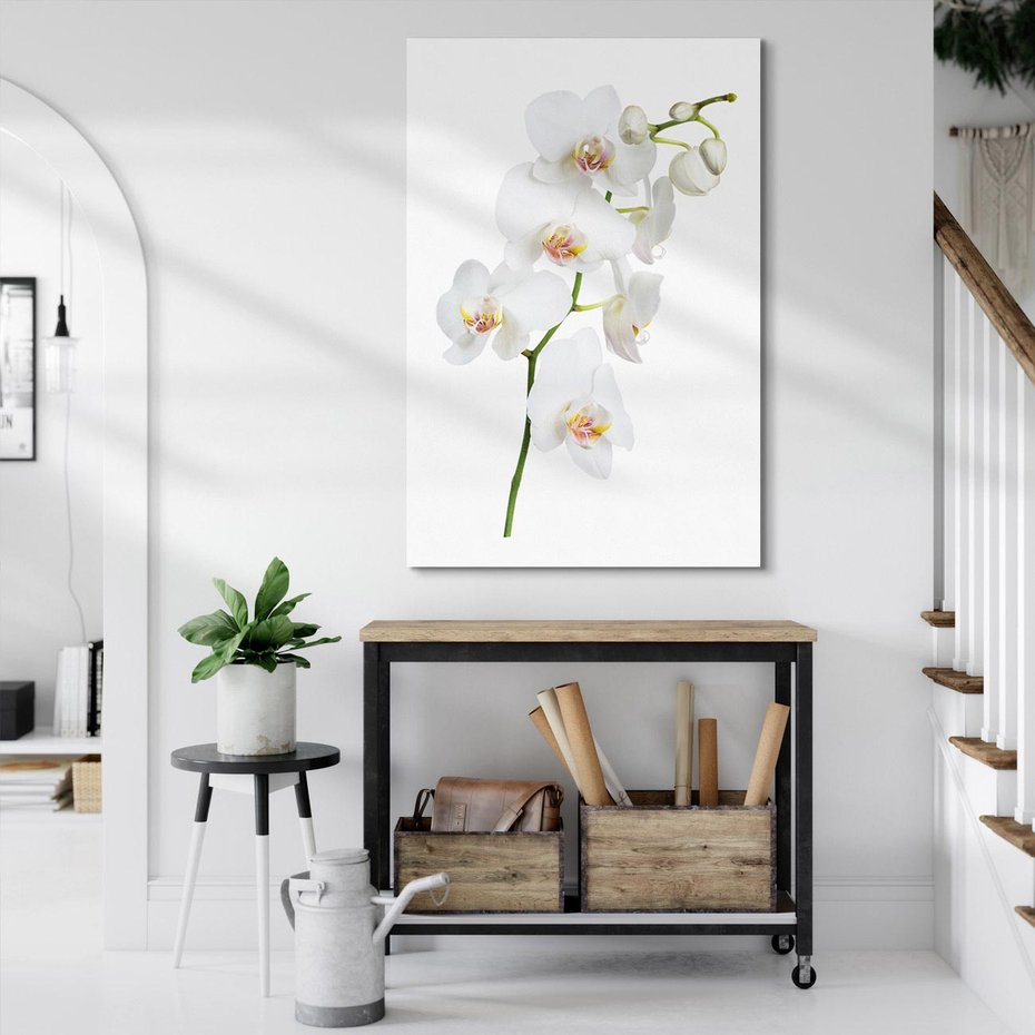 Obraz na płótnie 50x70 - Ekskluzywny Relaks - storczyk, spa