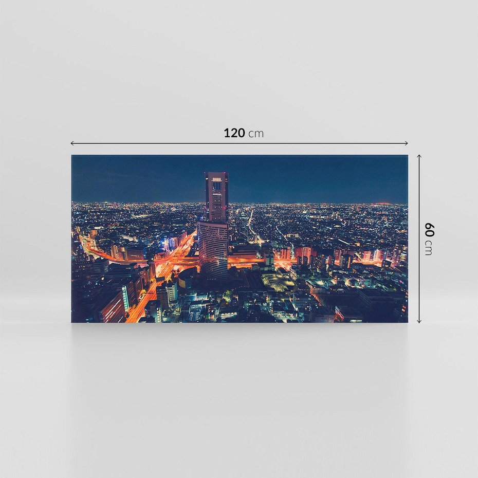 Obraz na płótnie 120x60 - światła i tradycja - Japonia, Tokio