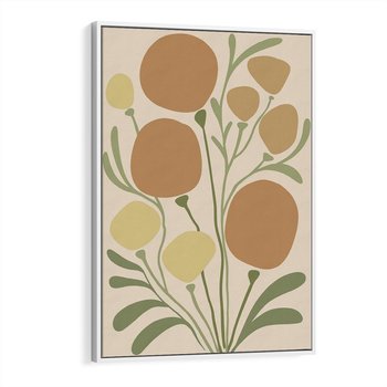 Obraz w ramie 80x120 - Uspokojenie Wśród Roślin - nowoczesny plakat, roślinność - rama biała