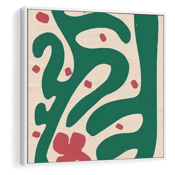 Obraz w ramie 80x80 - Boho Widoki - abstrakcyjny obraz, plakat - rama biała