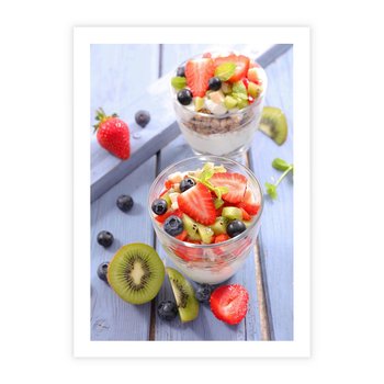 Plakat bez ramy 30x40 - Świeżość i Zdrowie - sałatka, owoce