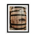 Plakat w ramie 50x70 - Rustykalna Whisky - beczka whiskey, jack daniel's - rama czarna