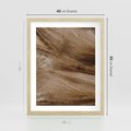 Plakat w ramie 40x50 - Pampasowy Brąz - suche trawy, trawa pampasowa - rama drewno