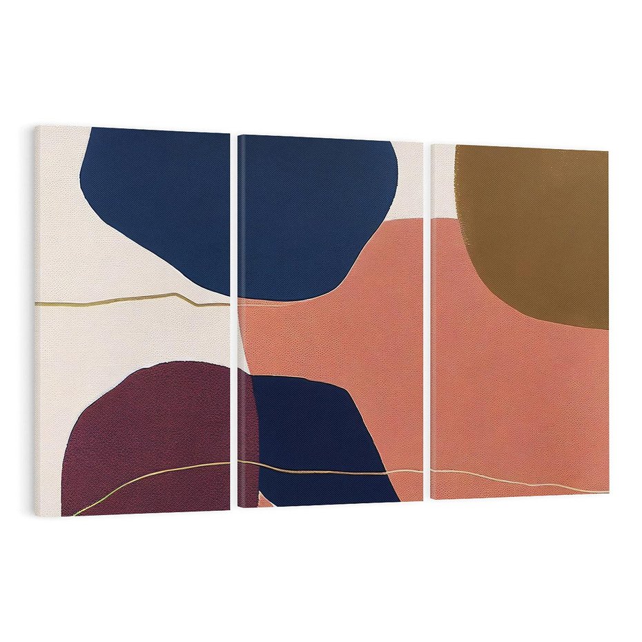 Obraz na płótnie 120x80 - Abstrakt Marsala - nieregularne plamy, kształty