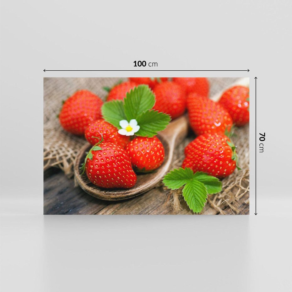 Obraz na płótnie 100x70 - Truskawki: owocowa ekstaza - truskawki, owoce