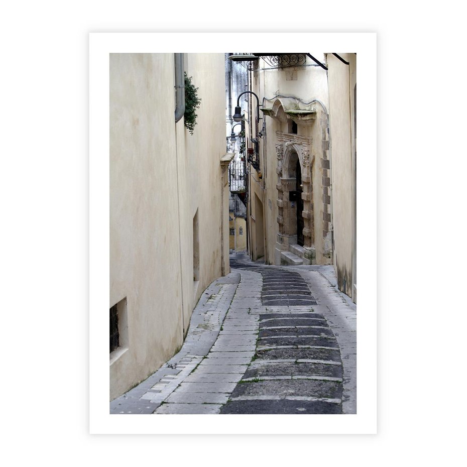 Plakat bez ramy 40x50 - Uroki Włoskiej Uliczki - włoska, uliczka