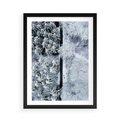 Plakat w ramie 50x70 - Ujęcie Zimowej Szosy - zima, śnieg - rama czarna