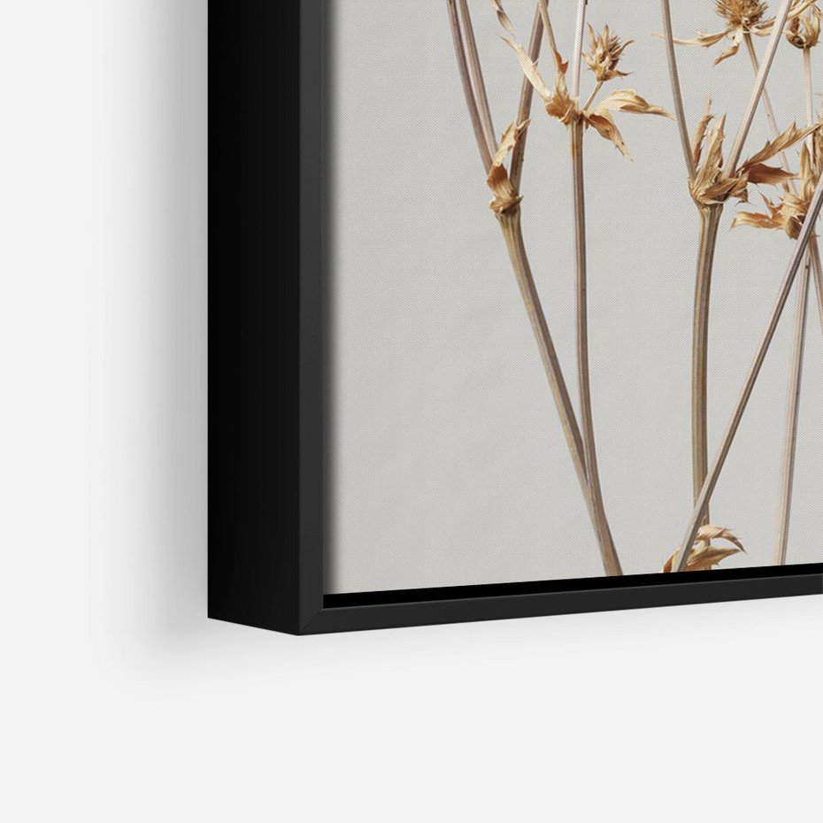 Obraz w ramie 50x70 - Delikatne gipsówki - gipsówka, suche - rama czarna