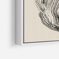 Obraz w ramie 50x50 - Abstrakcyjne Odbicie - abstrakcyjne odbicie, biało czarny - rama biała