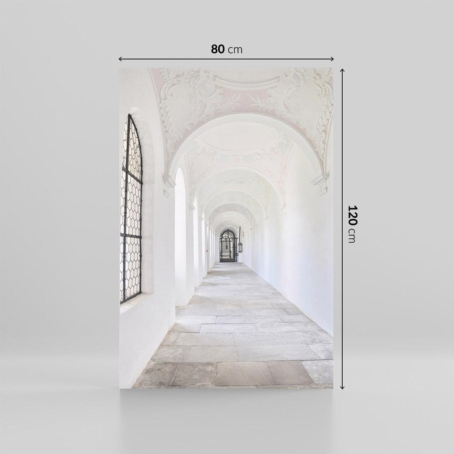 Obraz na płótnie 80x120 - Architektoniczne Przejście - architektura, korytarz