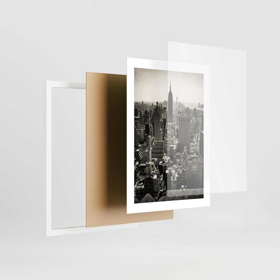 Plakat w ramie 30x40 - Dusza wielkiego miasta - Manhattan, Nowy Jork - rama biała