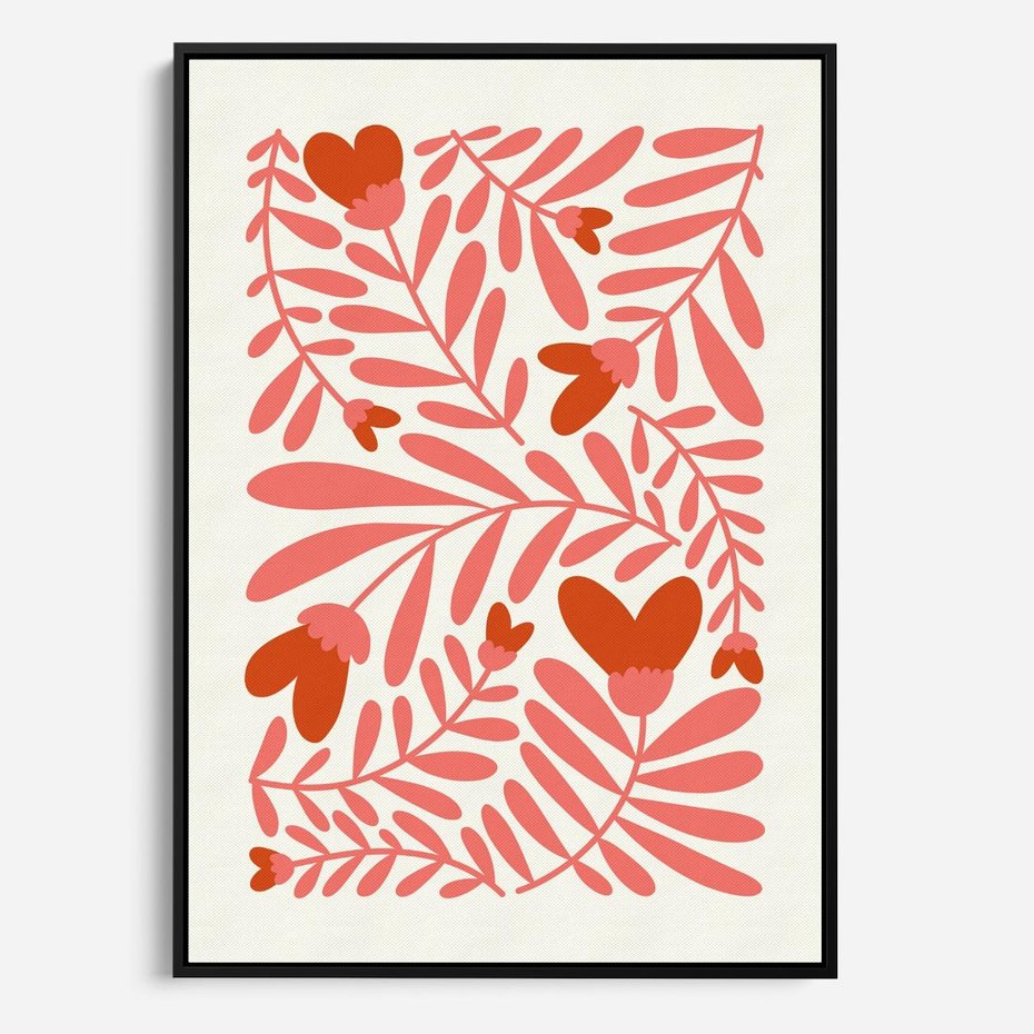 Obraz w ramie 70x100 - Taniec komplementarnych barw - kwiaty, pastelowe kolory - rama czarna