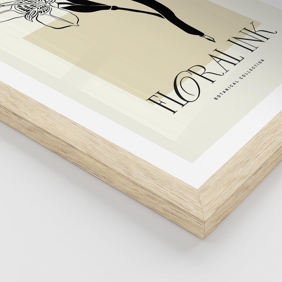 Plakat w ramie 40x50 - Wyblakłe odcienie snów - kwiat, irys - rama drewno