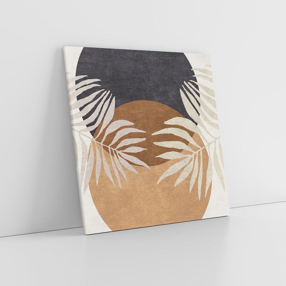 Obraz na płótnie 60x60 - Kompozycje ukrytych myśli - symetria, dwa koła po środku