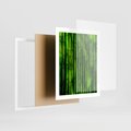 Plakat w ramie 40x50 - Bambusowy urok zielonej harmonii - bambus, zieleń - rama biała