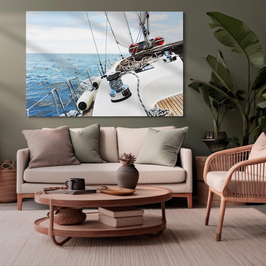 Obraz na płótnie 120x80 - Moc żaglowca na pełnym morzu - żaglowiec, jacht