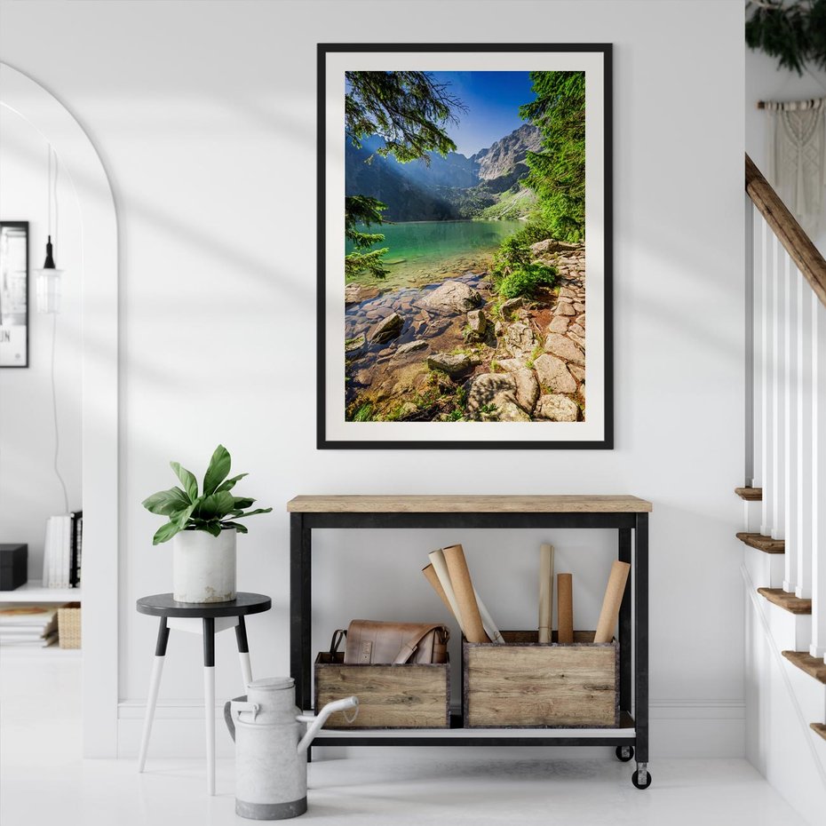 Plakat bez ramy 21x30 - Mistyczna Przyroda - góry, jezioro