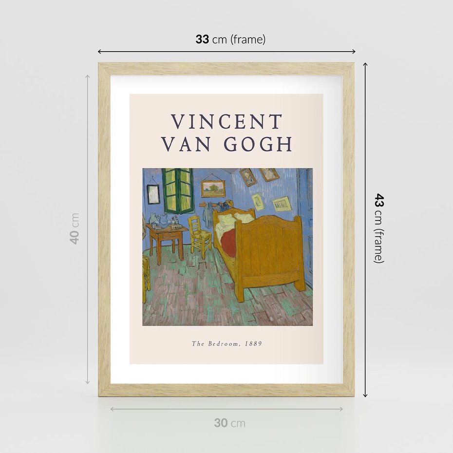 Plakat w ramie 30x40 - Reprodukcja van Gogha - vincent van gogh, reprodukcja - rama drewno