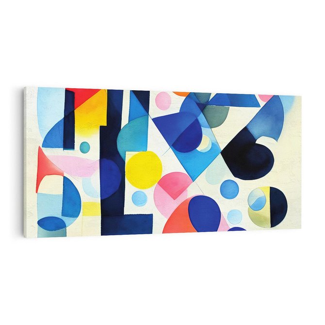 Obraz na płótnie 100x50 - Księga Akwarelowych Przeniknięć - abstrakcyjny obraz, różne kolorowe kształty