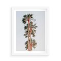 Plakat w ramie 50x70 - Kształty Palm - palmy, zdjęcie - rama biała