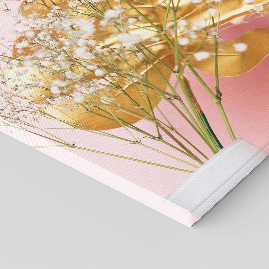 Obraz na płótnie 70x70 - Blask Natury - złote, liście