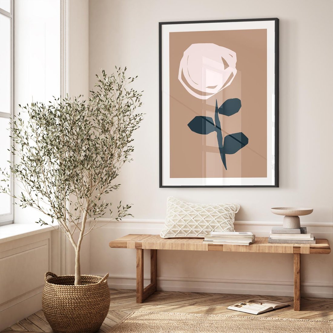 Plakat w ramie 50x70 - Niewytłumaczalne - abstrakcyjny obraz, plakat - rama czarna