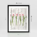 Plakat w ramie 40x50 - Kwintesencja Piękna - kwiaty, tulipany - rama czarna