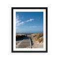 Plakat w ramie 40x50 - Boho na Plaży - plaża, pomost - rama czarna
