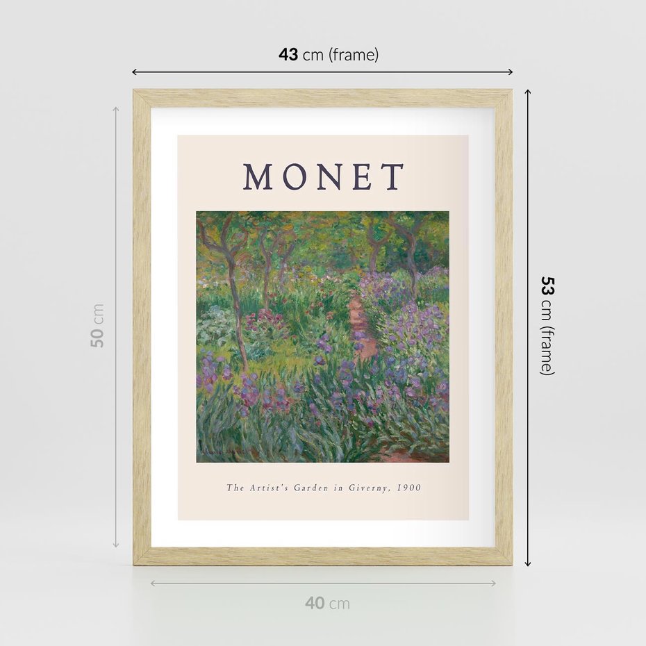 Plakat w ramie 40x50 - Reprodukcja Moneta - Monet, reprodukcja - rama drewno