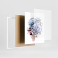 Plakat w ramie 40x50 - Kolorowa Ekspresja - kwiaty, graficzne - rama biała