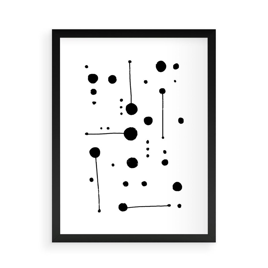 Plakat w ramie 50x70 - Złudne Odbicia - abstrakcja, minimalizm - rama czarna