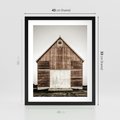 Plakat w ramie 40x50 - Rustykalny Drewniany Domek - domek, drewniany dom - rama czarna