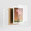 Plakat w ramie 40x50 - Wyjątkowy monstera - monstera, liść - rama biała