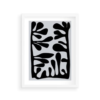 Plakat w ramie 30x40 - Taniec Kształtów - matisse, sztuka nowoczesna - rama biała