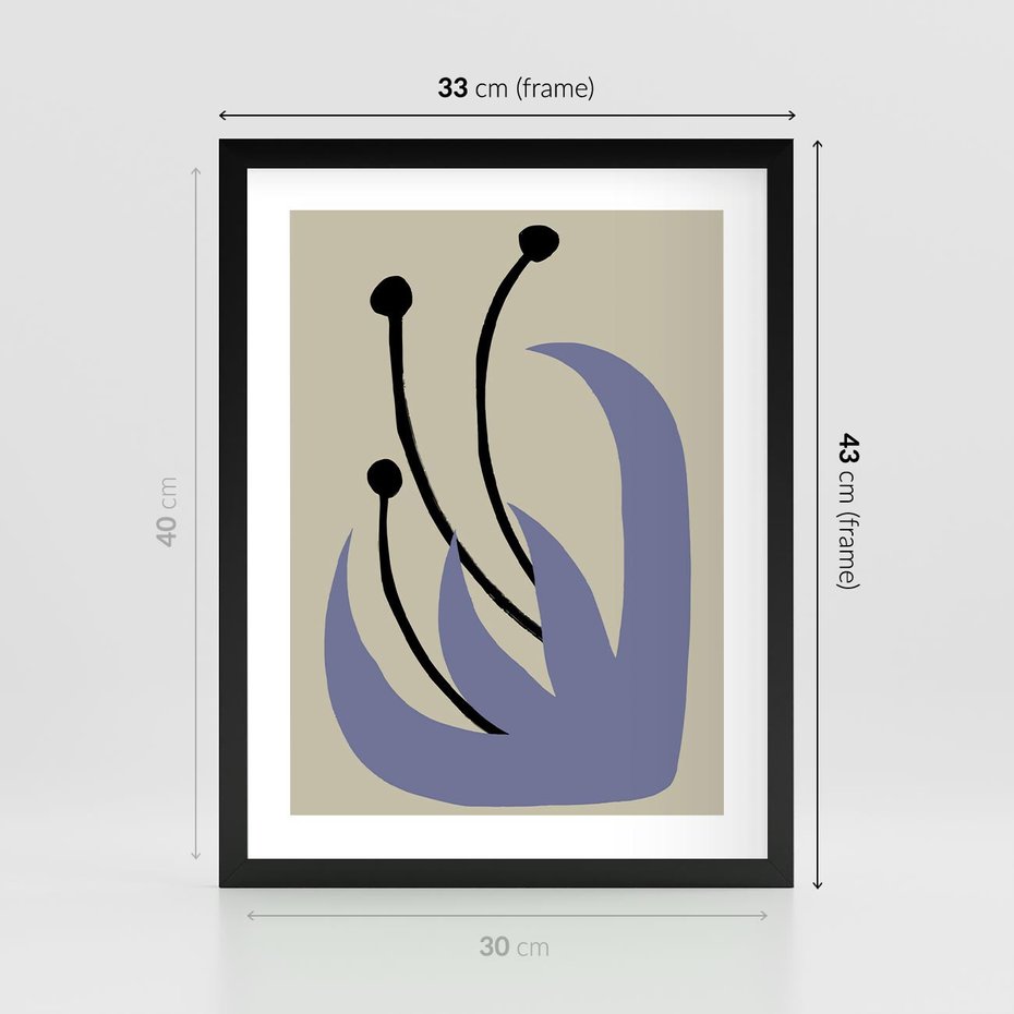 Plakat w ramie 30x40 - Bezgraniczne Przenikanie - minimalizm, boho plakat - rama czarna