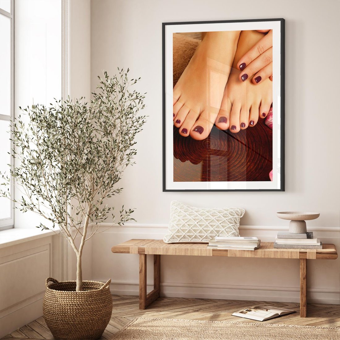 Plakat w ramie 50x70 - Manicure i Pedicure - manicure, pedicure - rama czarna