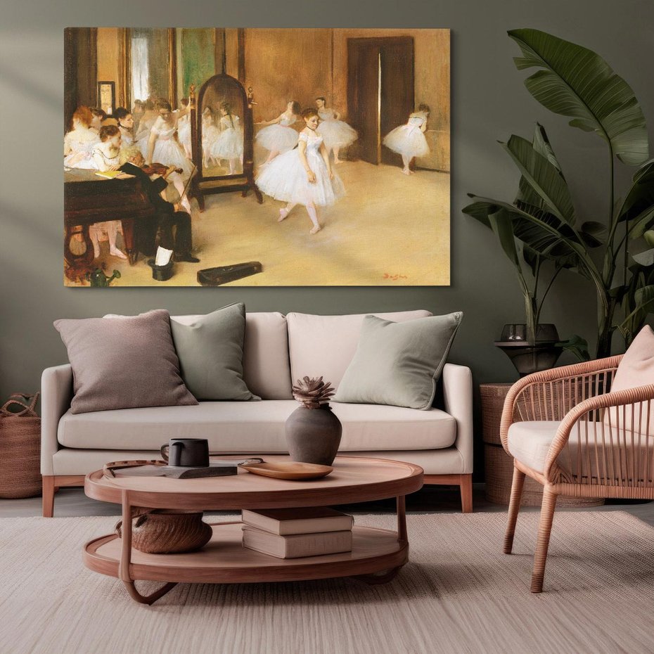 Obraz na płótnie 100x70 - The Dancing Class (1870), Edgar Degas - Reprodukcja - reprodukcja, obraz na płótnie