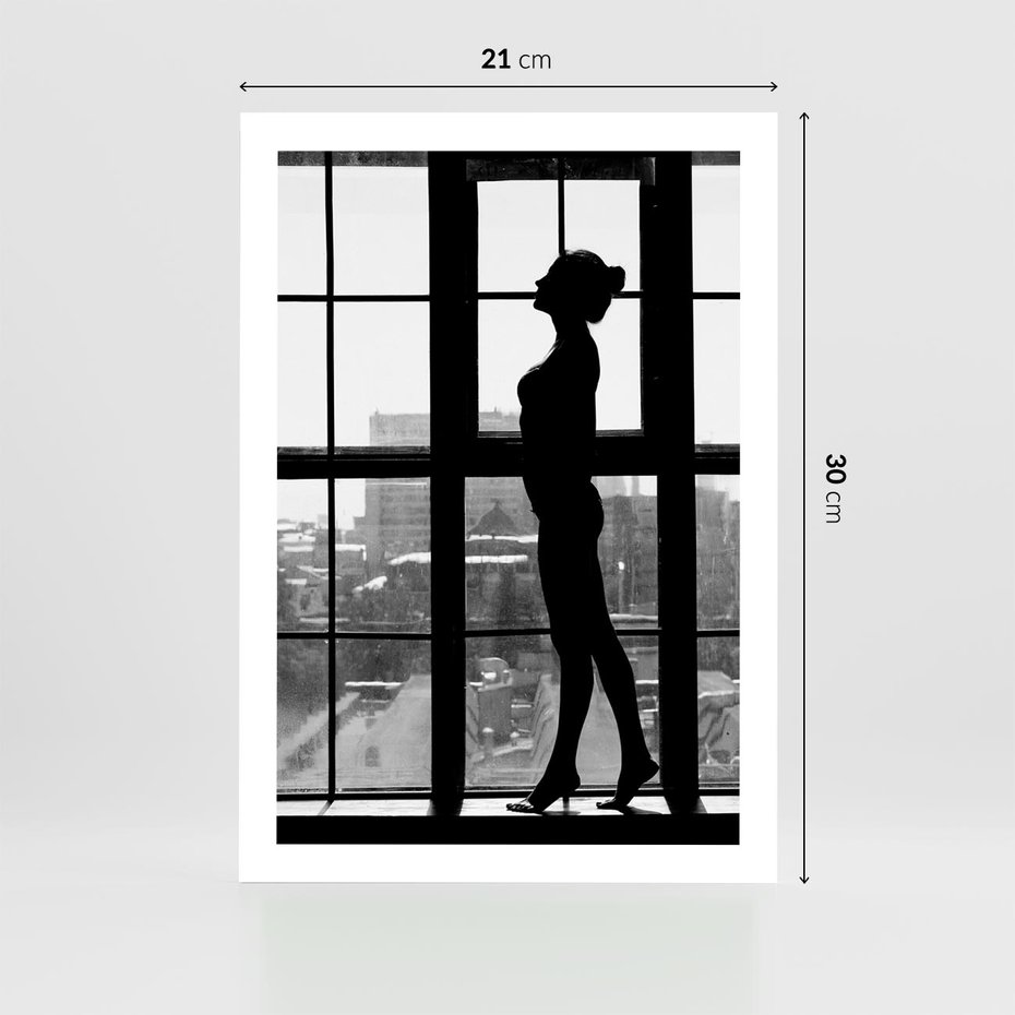 Plakat bez ramy 21x30 - Piękno Kobiecej Formy - retro zdjęcie, czarno białe