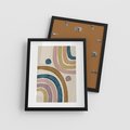Plakat w ramie 40x50 - Kształtujące Inspiracje - abstrakcyjne tęcze, kompozycja - rama czarna