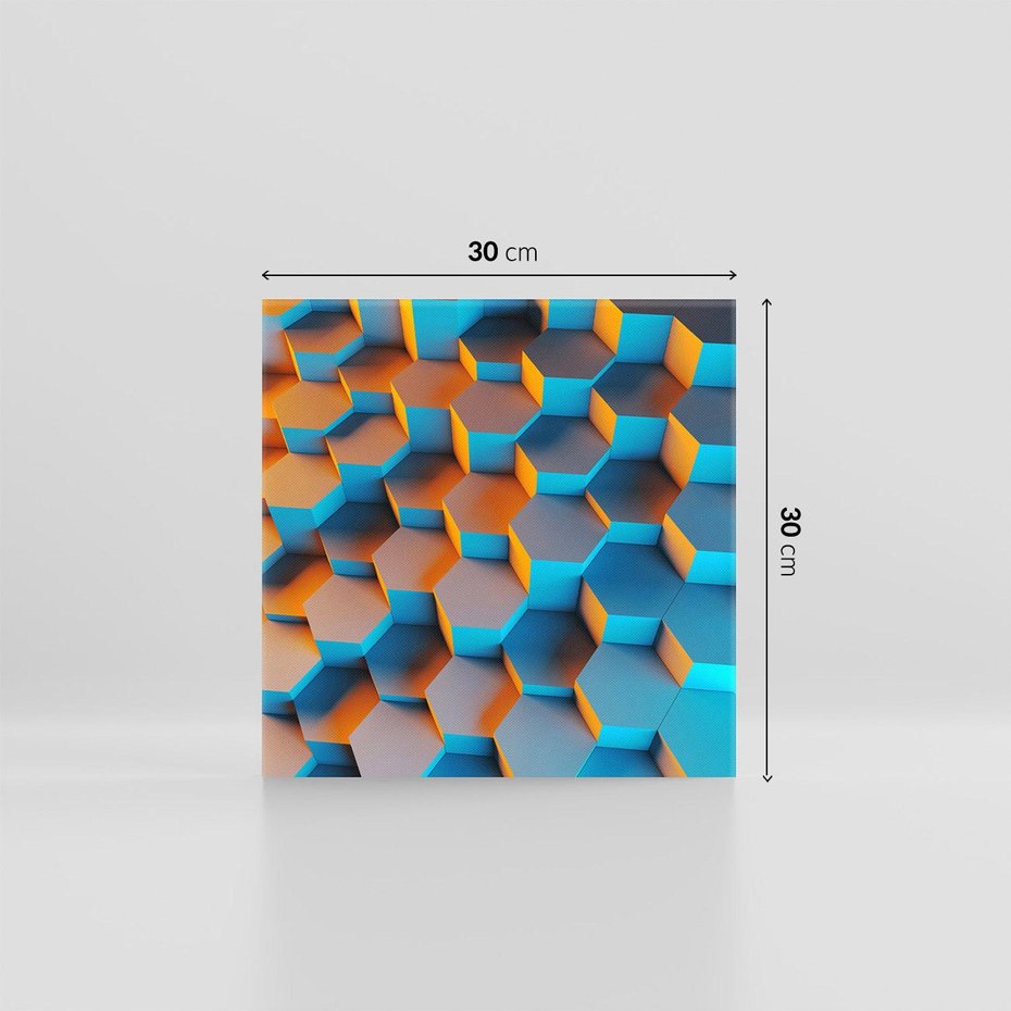 Obraz na płótnie 30x30 - Trójwymiarowa Gra - geometryczna, 3D