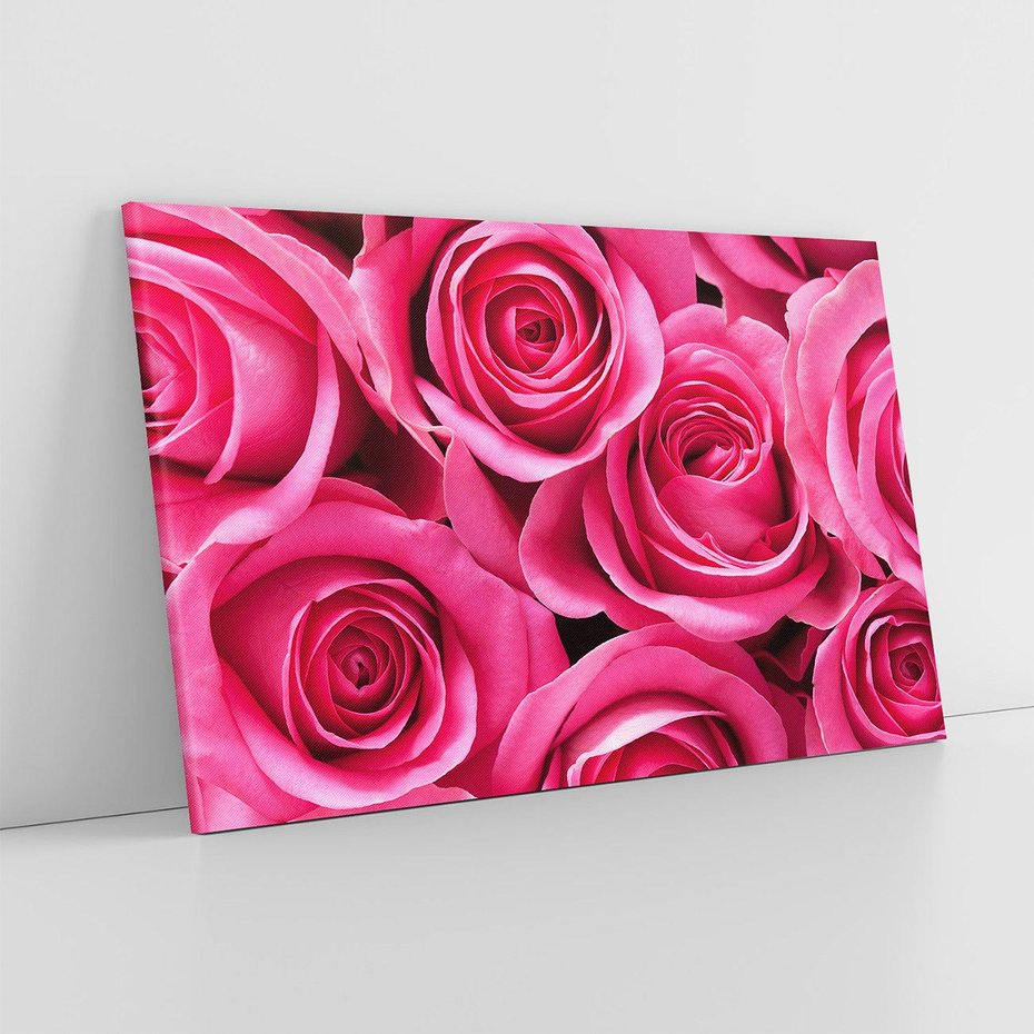 Obraz na płótnie 70x50 - Romantyczne róże w pełnym rozkwicie - róże, kwiaty