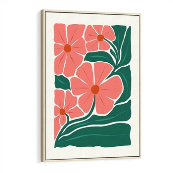 Obraz w ramie 50x70 - Energiczne Opowieści - kwiaty, sztuka nowoczesna - rama drewno