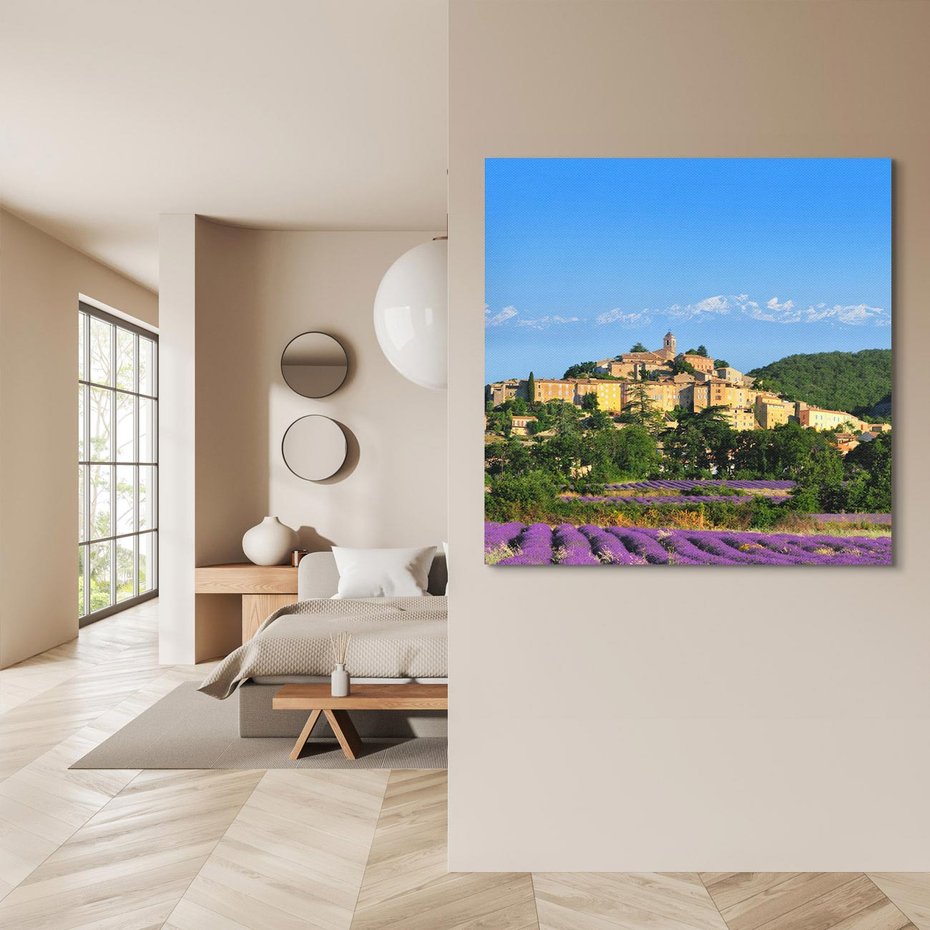 Obraz na płótnie 60x60 - Prowansalska Aura - lawenda, Prowansja