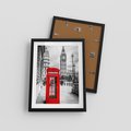 Plakat w ramie 30x40 - Ikoniczna budka w Londynie - Londyn, budka - rama czarna