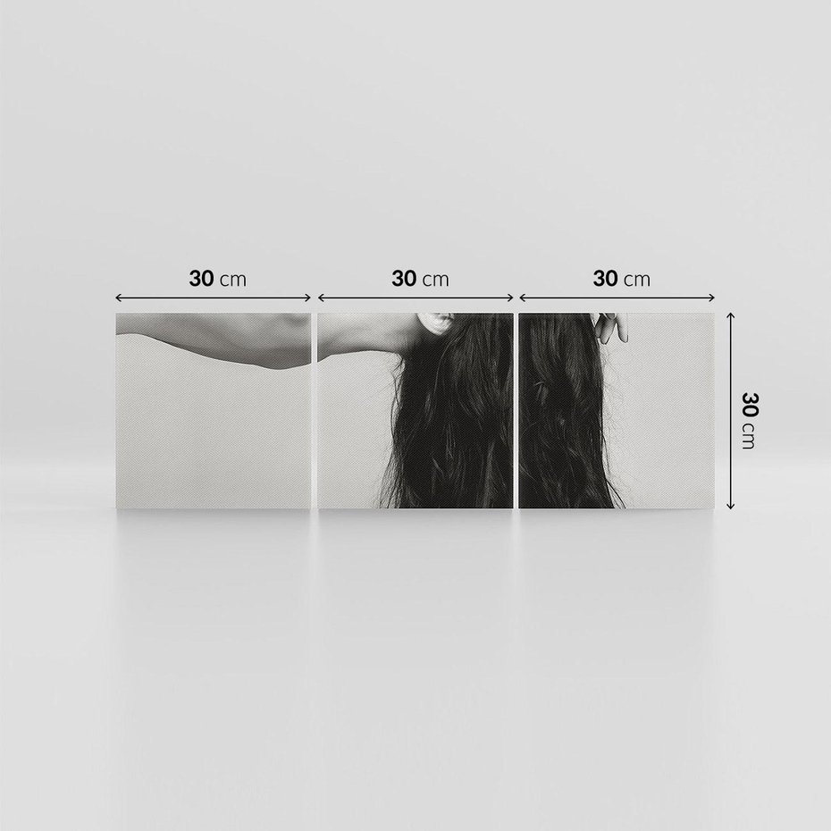 Obraz na płótnie 90x30 - Piękno włosów kobiety w ruchu - włosy, piękno