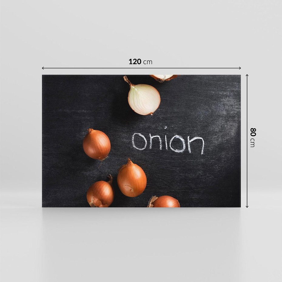 Obraz na płótnie 120x80 - Aromatyczne Inspiracje - cebula, kuchnia