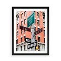 Plakat w ramie 50x70 - Namiastka wielkiego miasta - Nowy Jork, drogowskaz - rama czarna