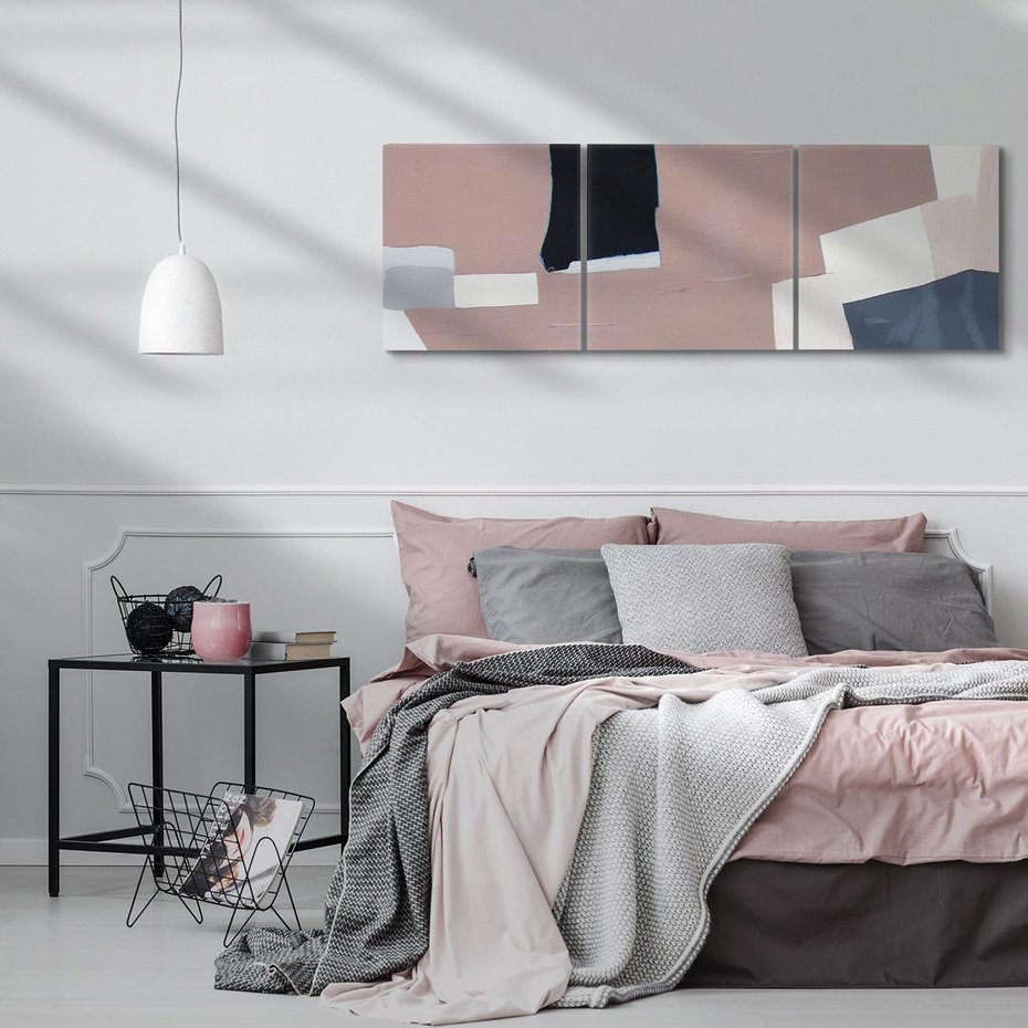 Obraz na płótnie 120x40 - Wyrażona cisza abstrakcji - abstrakcyjne, nieregularne kształty