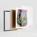 Plakat w ramie 40x50 - Estetyczna Roślina - abstrakcja, akwarela - rama czarna