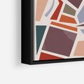 Obraz w ramie 70x100 - Intrygujące Rozbicie - gemoetryczne kształty, mozaika - rama czarna